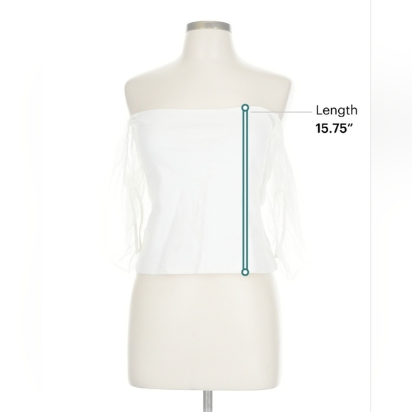 Free People Intimately Off-Shoulder Mesh Sleeve Top | Size L | NWT - Picture 6 of 7